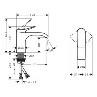 Wastafelmengkraan HansGrohe Vivenis Eengreeps 80 Zonder Afvoer Chroom