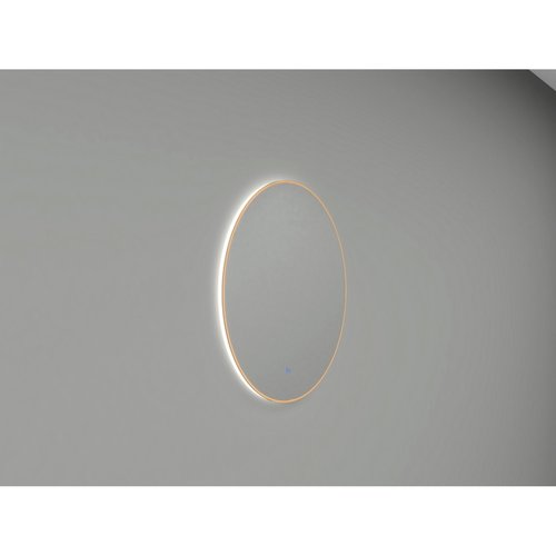Ronde Spiegel Wiesbaden Novi met LED, Dimbaar 60 cm Geborsteld Messing 