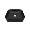 Aquasplash Opbouw Wastafel Creavit Juno 40x40cm Keramiek Zwart