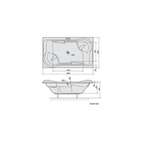 Ligbad Polysan Duo Inbouw 200x120x45 cm Wit