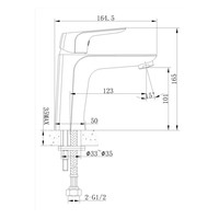 Wastafelkraan AquaSplash Arbor Flat Chroom