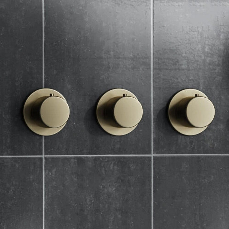 Thermostaatkraan Afbouwdeel AquaSplash Plus Geborsteld Messing Mat Goud