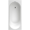 Villeroy en Boch Ligbad Villeroy & Boch Oberon Quaryl 180 x 80 Met Poten Inclusief Overloopcombinatie Wit Alpin