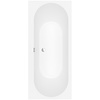 Ligbad Villeroy & Boch Oberon Duobad Quaryl 170 x 75 CM Met Poten Inclusief Overloopcombinatie Stone White
