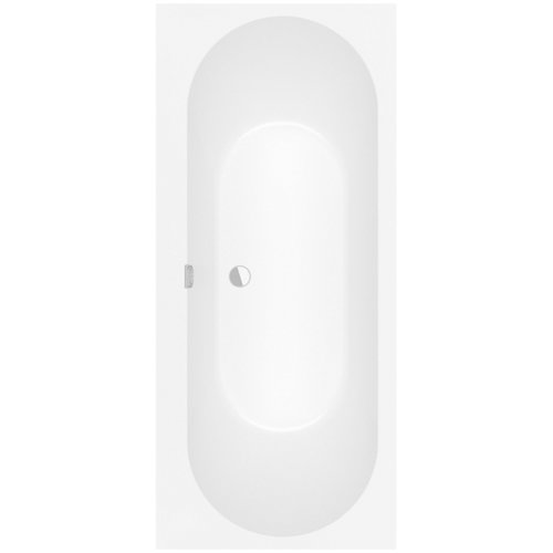 Ligbad Villeroy & Boch Oberon Duobad Quaryl 170 x 75 CM Met Poten Inclusief Overloopcombinatie Stone White 