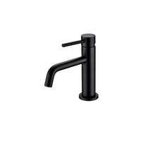 Wastafelkraan Go by van Marcke Cocoon Black met Click Waste Mat Zwart