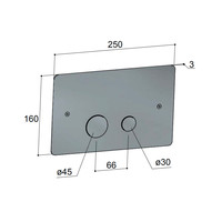 Bedieningspaneel Hotbath Archie t.b.v. UP320 en UP720 Geborsteld Messing PVD