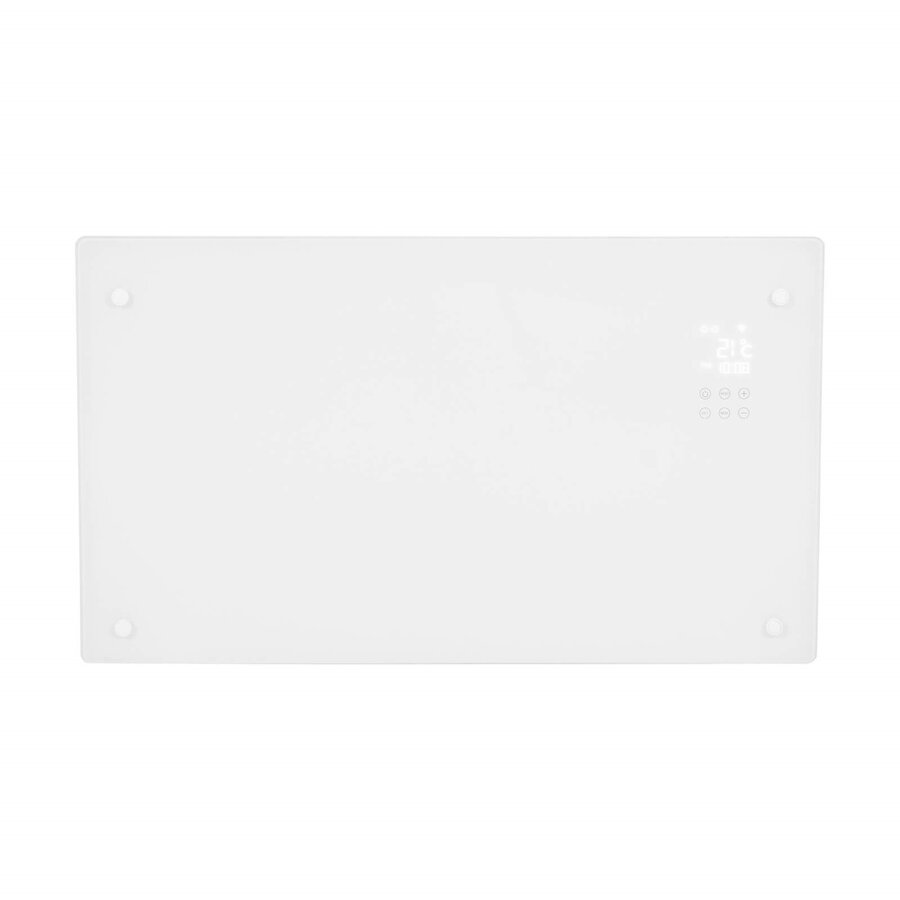 Convector Verwarming Eurom Alutherm Verre 1500W Voor in de Badkamer met Wi-Fi en Glazen Behuizing Wit