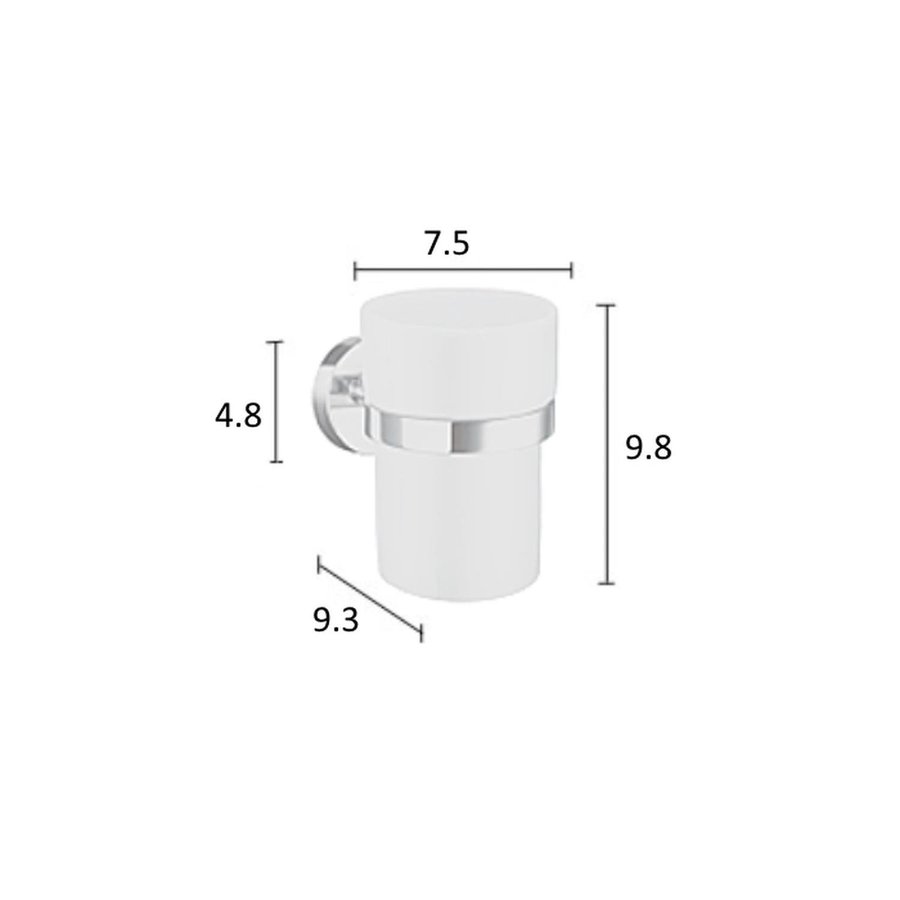 Tandenborstelhouder Smedbo Home 7.5x9.8 cm Mat Messing