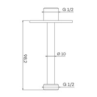 Plafondbuis Lagoo Nesso 10 cm RVS (In 6 Verschillende Kleuren)