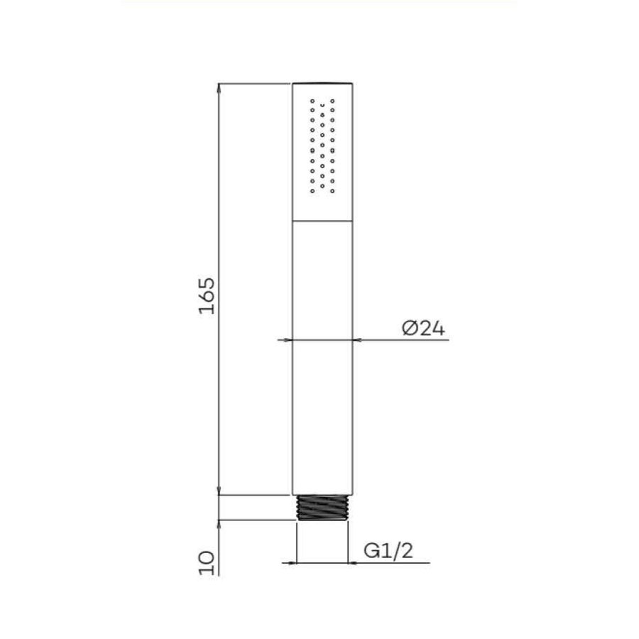 Handdouche Lagoo Garda Staaf 16,5 cm Messing (In 6 Verschillende Kleuren)