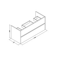 Badkamermeubel AquaSplash Hayat 120x45x50 cm Wit