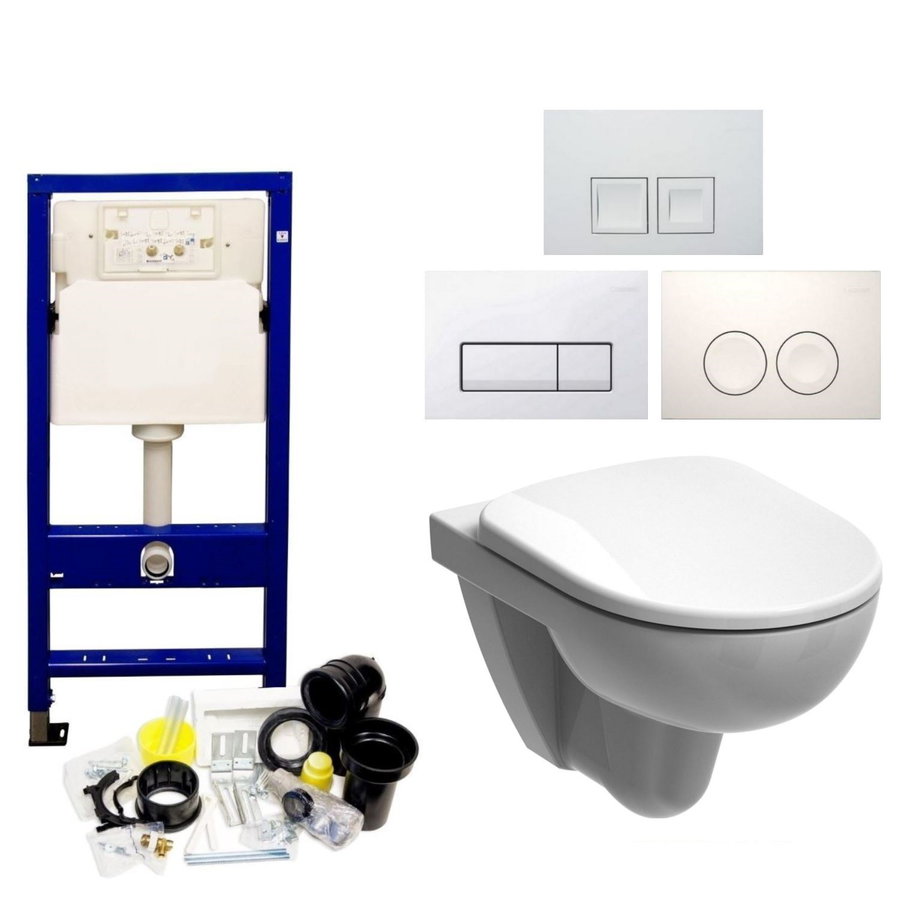 Up100 Toiletset 09 Geberit 280 Rimfree Met Bril En Drukplaat