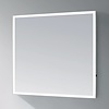 Sanitop Spiegel Edge Led Verlichting Aluminium Geborsteld (In 9 Maten)