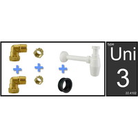 Fontein/Wastafel Aansluitset Xellanz Geno Eco met Sifon en Kniekoppelingen
