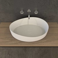 Opbouwwastafel Ideavit Solidharmony 60x44x15.5 cm Solid Surface Mat Wit