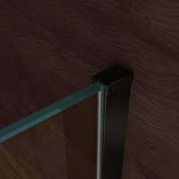 BWS Inloopdouche Met Zwart Muurprofiel 120x200cm Safety Glass En Nano Glas 10mm