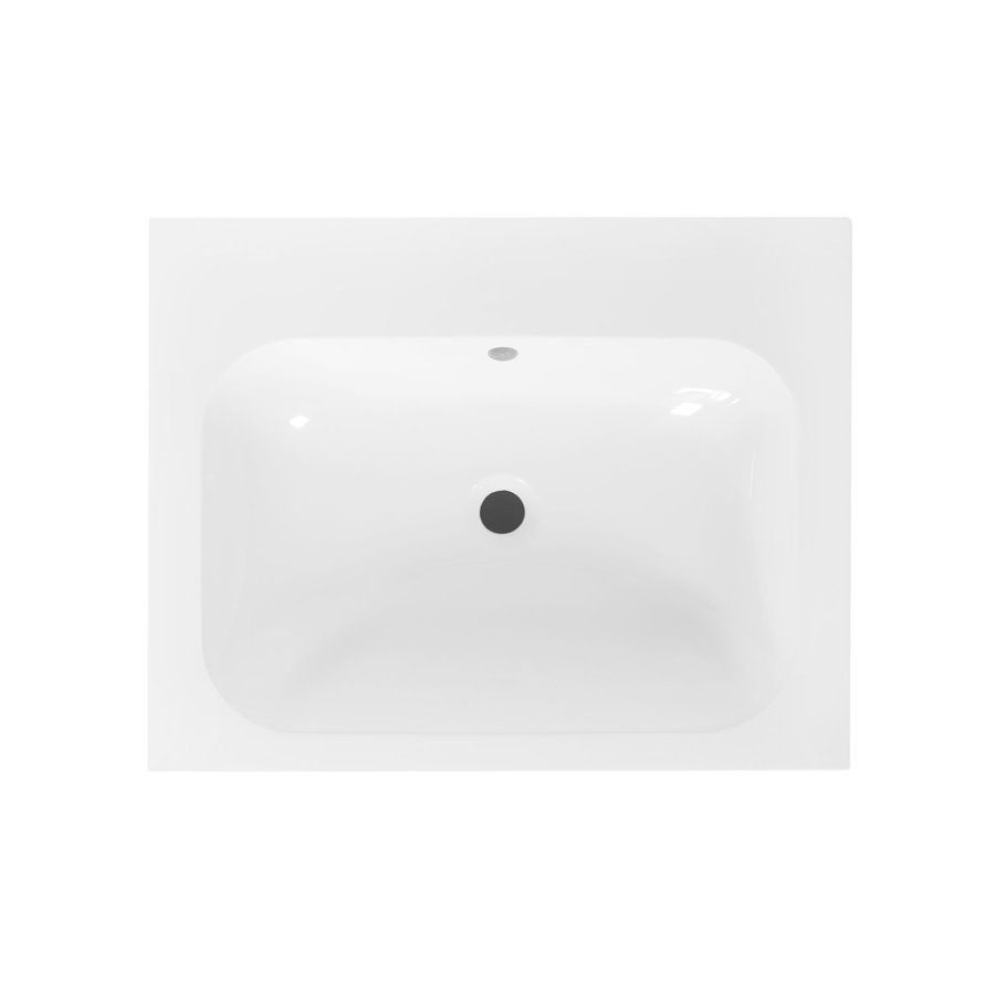 Wastafel Best Design tbv Splash Meubels 60cm Zonder Kraangat Glans Wit