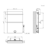 Elektrische Radiator Best Design Brenner Black 70x50cm 300W Mat Zwart