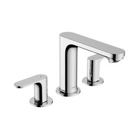 Wastafelmengkraan HansGrohe Rebris S 3-Gats 110 Met Trekwaste Chroom