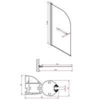 Badwand Afgerond 80X140Cm 6mm