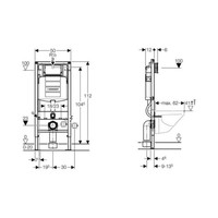 Inbouwreservoir Duofix Sigma UP320 112cm Hoog