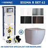 Geberit Geberit Sigma 8 (UP720) Toiletset set62 Mudo Rimless Met Sigma 70 Drukplaat