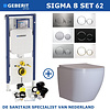 Geberit Geberit Sigma 8 (UP720) Toiletset set62 Mudo Rimless Met Sigma 20 Drukplaat