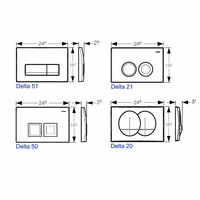 Up100 Toiletset 22 Villeroy & Boch Subway 2.0 Met Delta Drukplaat