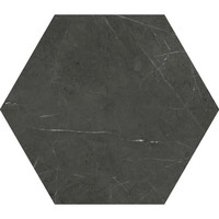 Vloertegel Cifre Ceramica Hexagon Marquina Marmerlook 15x17 cm Mat Zwart (prijs per m2)