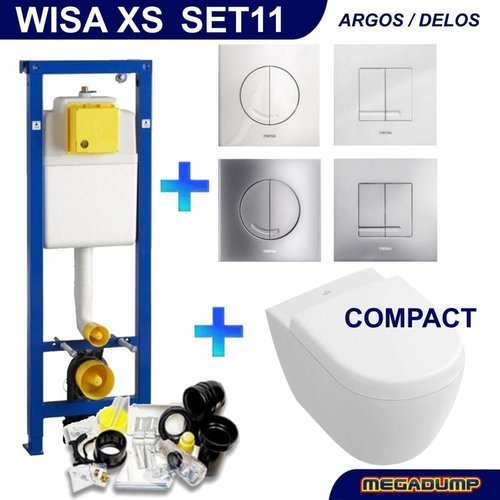 Xs Toiletset 11 V&B Subway 2.0 Compact Met Argos/Delos Drukplaat 