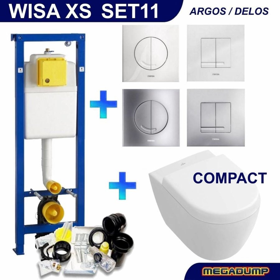 Xs Toiletset 11 V&B Subway 2.0 Compact Met Argos/Delos Drukplaat