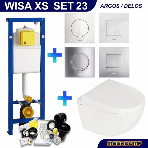 Xs Toiletset 23 Megasplash Zero Compact Met Bril En Drukplaat 