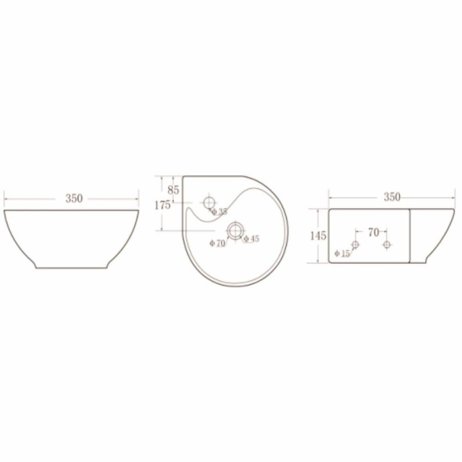 Fonteinset Kratos Keramiek 35X35X14.5 Cm Rvs (Keuze Uit 8 Kranen)