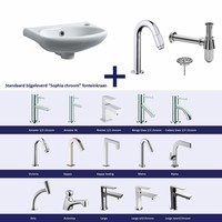 Fonteinset Horus Keramiek 38X25X9 Cm Chroom (Keuze Uit 20 Kranen)