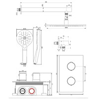 Inbouw Regendouche Set Brauer Copper Edition Wanduitloop Ronde Hoofddouche 30 cm Met Handdouche 3 Standen Koper