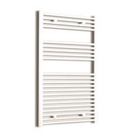 Elektrische Design Radiator Sanicare Plug & Play 111,8x60 cm Wit 730 Watt Met Chroom Thermostaat Links