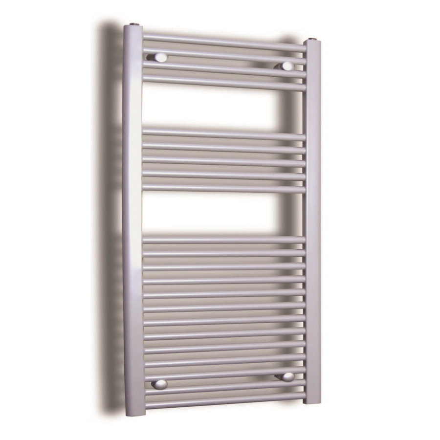 Elektrische Design Radiator Sanicare Plug & Play 111,8x60 cm Inox Look 730 Watt Met Chroom Thermostaat Links