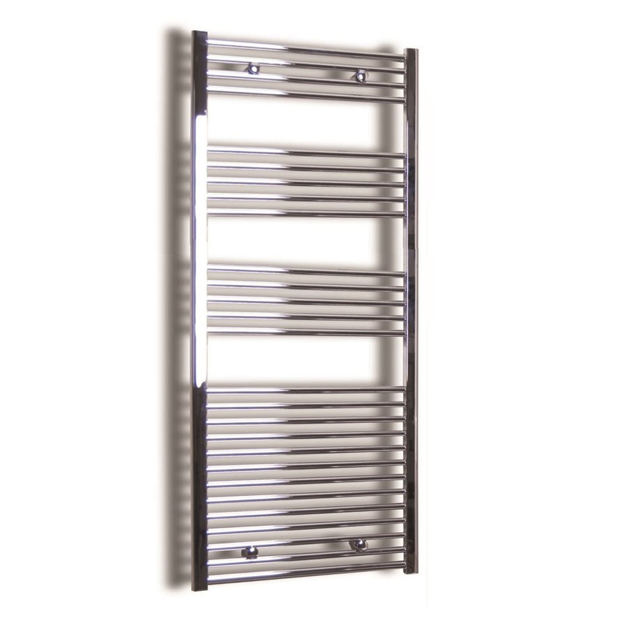 Elektrische Design Radiator Sanicare Plug & Play 172x45 cm Chroom 920 Watt Met Chroom Thermostaat Links