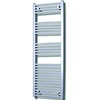 Sanicare Elektrische Design Radiator Sanicare Plug & Play 172x60 cm Zilver Grijs 1127 Watt Met Zwarte Thermostaat Links