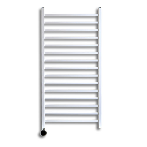 Elektrische Radiator Sanicare Qubic 126.4x60 cm Wit Met Chrome Thermostaat 773 Watt 