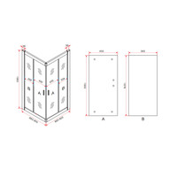 Douchecabine Aquasplash Aloni 90x90x195 cm Chroom Profiel