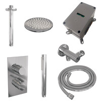 Inbouw Regendouche Set Brauer Chrome Edition Plafond Uitloop Ronde Hoofddouche 20 cm