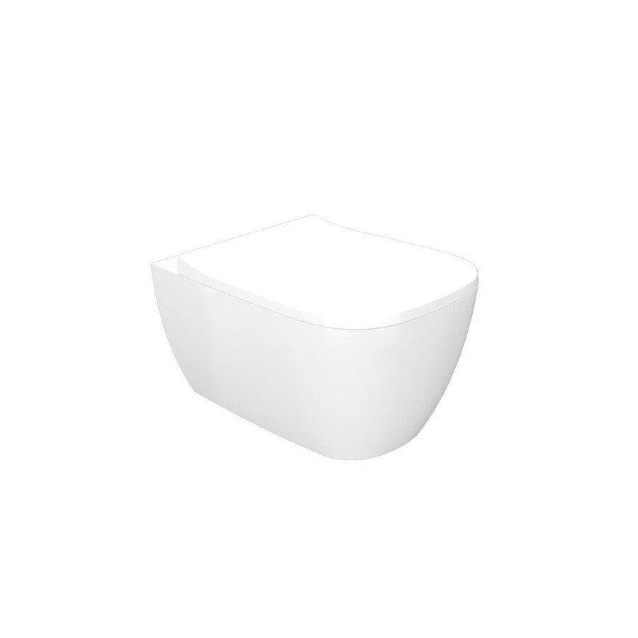 Wandcloset Salenzi Mirare Randloos excl. Zitting Glans Wit