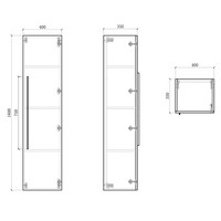 Kolomkast Sanimar Barcelona Omkeerbaar Wit 160 x 40 x 35 cm