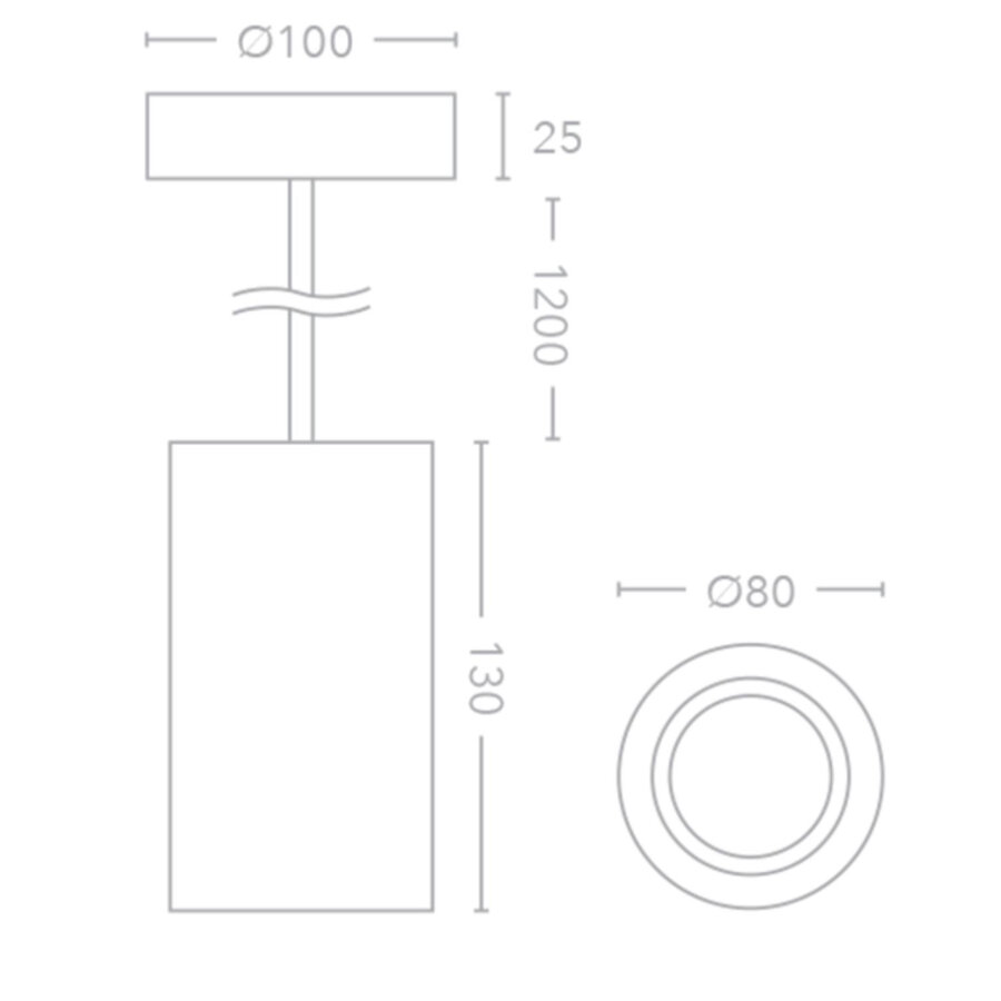 Plafondlamp Bellezza Bagno Max IP20 3000 Kelvin 8x135x8 cm LED Mat Zwart/Goud