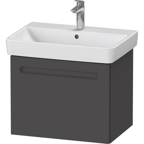 Wastafelkast Duravit No.1 Met 1 Lade 59x42.6x47.8cm Met Geïntegreerde Greep Mat Grafiet 