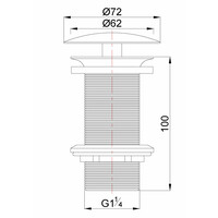 Vaste Waste Wiesbaden Caral Verlengd 5/4" Gunmetal