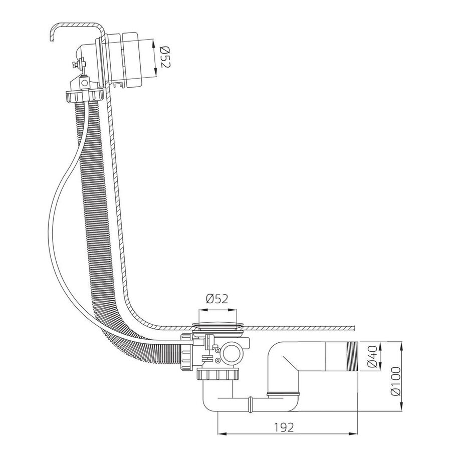 Luxe Badafvoer-inloopcombinatie Xenz Mat Wit (met vulcombinatie)