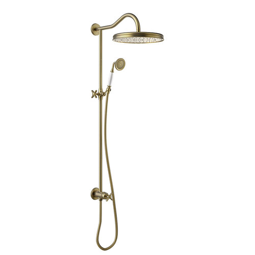 Regendoucheset Tres Clasic Opbouw Incl. Handdouche Verouderd Messing 